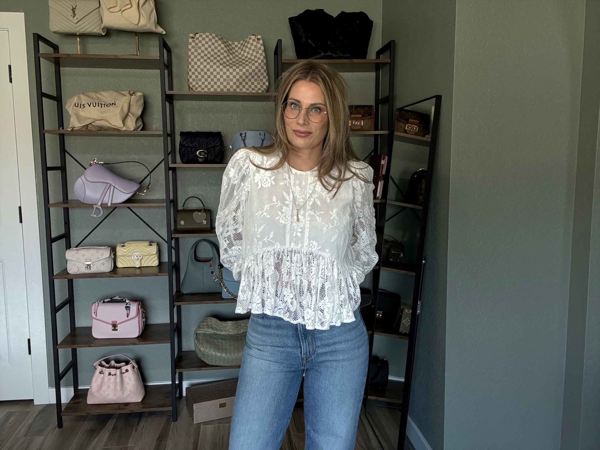 The perfect transition outfit. 
I’m wearing a large in the blouse & a 27/32 in the jeans. 
I’m 5’6” and 140 pounds. For the Gym they are a bit long so I should’ve stuck with my true size 31 in length. I would go with your true size in the blouse as well. 

#LTKStyleTip #LTKFindsUnder100