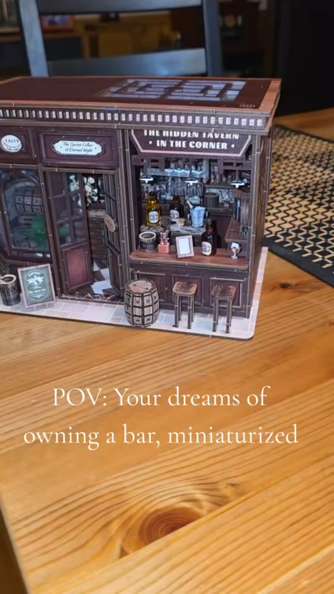 The little Tavern on the corner Book Nook. This was great for a rainy weekend. Easy snap together with very little glue. #booknook #rainydayvibes #weekendproject 

#LTKHome