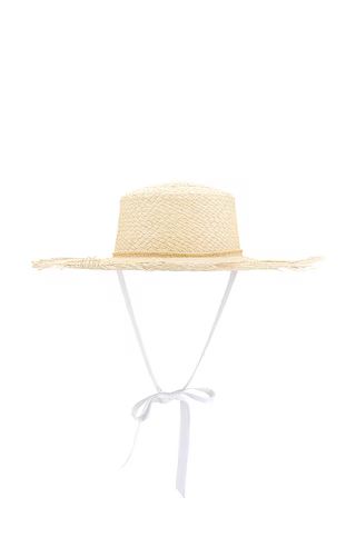 SENSI STUDIO Hippie Beach Hat in Natural & White Band from Revolve.com | Revolve Clothing (Global)