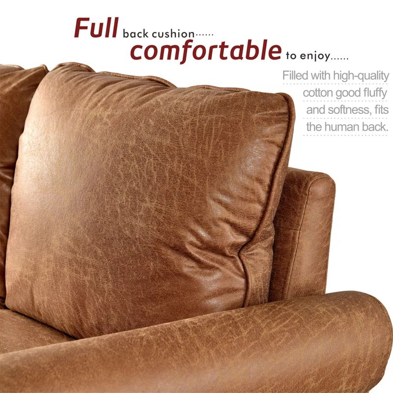 Ainsley 73.6'' Vegan Leather Sofa | Wayfair North America