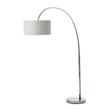 Overarching Linen Shade Floor Lamp | West Elm (US)