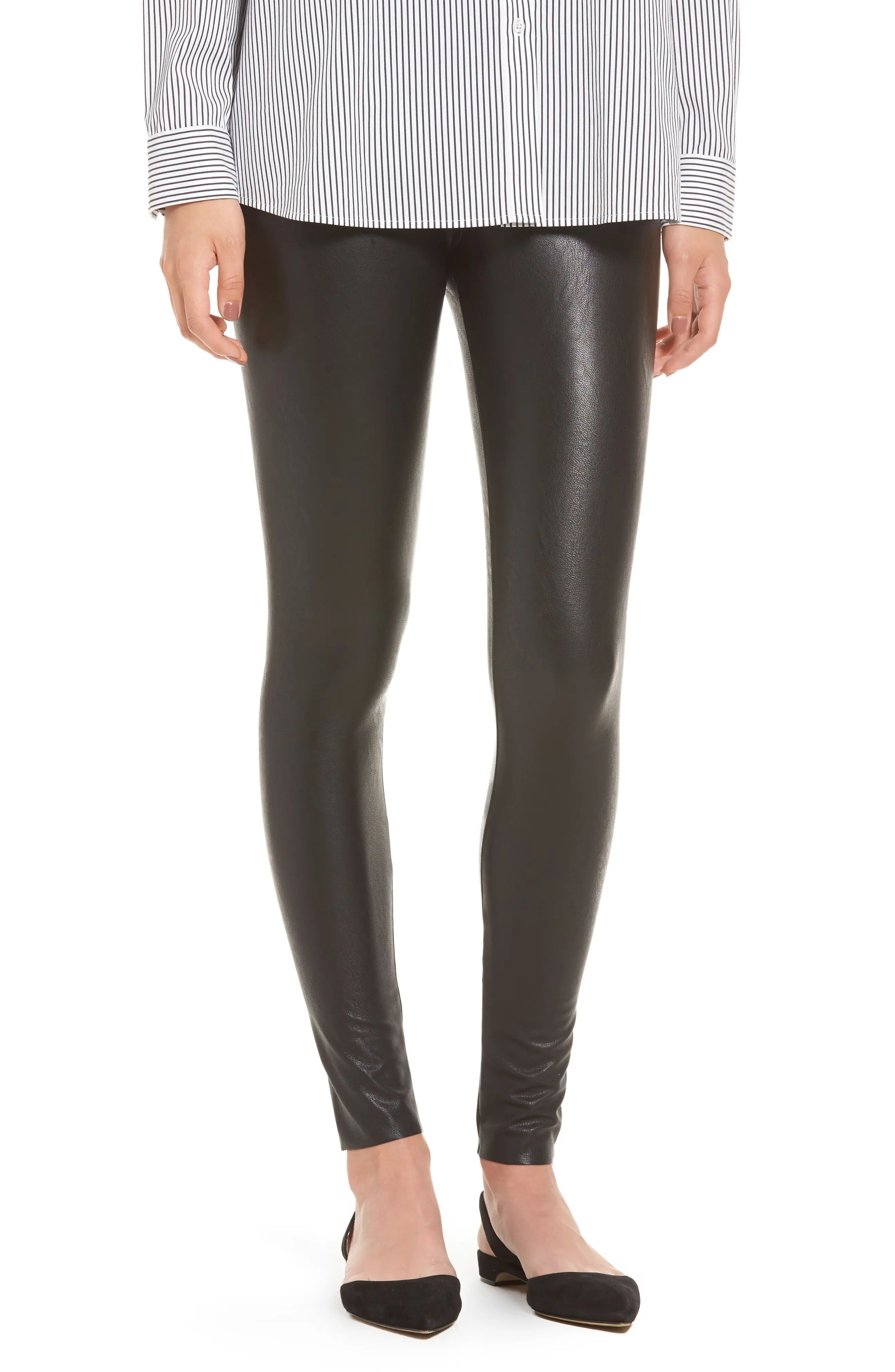 Women's Commando Perfect Control Faux Leather Leggings, Size Small - Black | Nordstrom