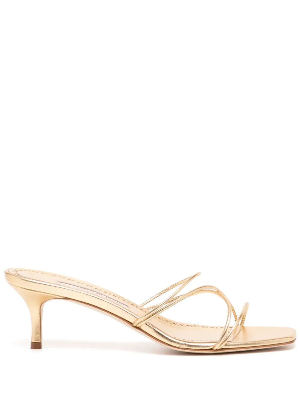 Manolo Blahnik 50mm Ninfemu sandals - Gold | Farfetch Global