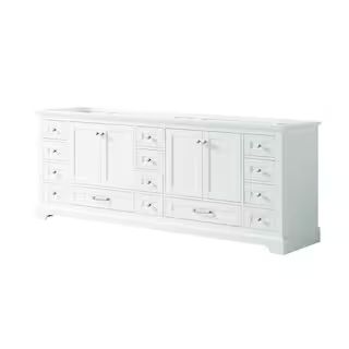 Dukes 84 in. W x 22 in. D White Double Bath Vanity without Top | The Home Depot