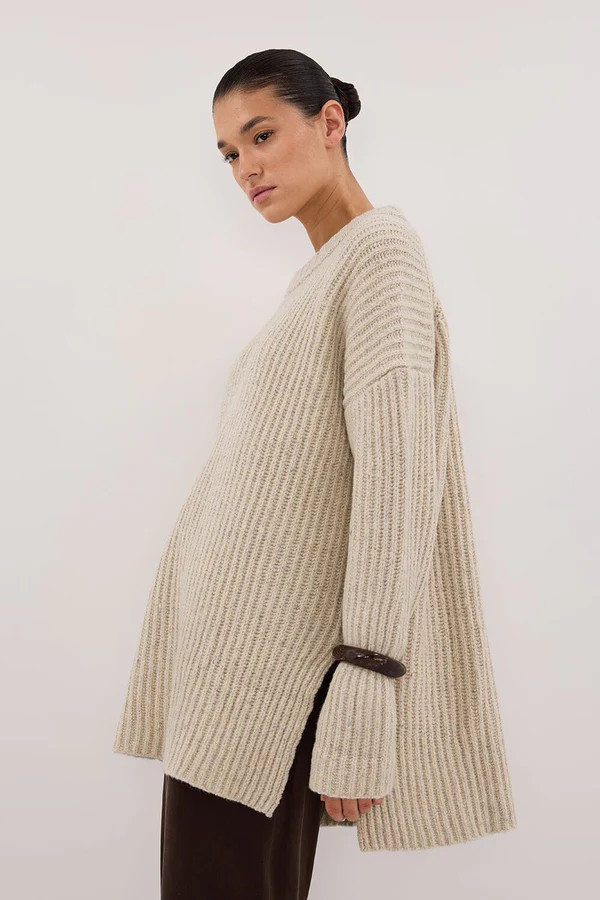 INDIA CREAM MARLE KNIT JUMPER | DISSH