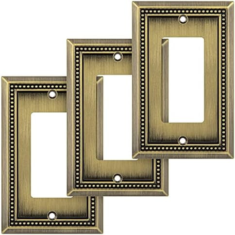 Henne Bery Sunken Pearls Heavy Duty Decorative Wall Plate Switch Plate Outlet Cover (Single Decor... | Amazon (US)