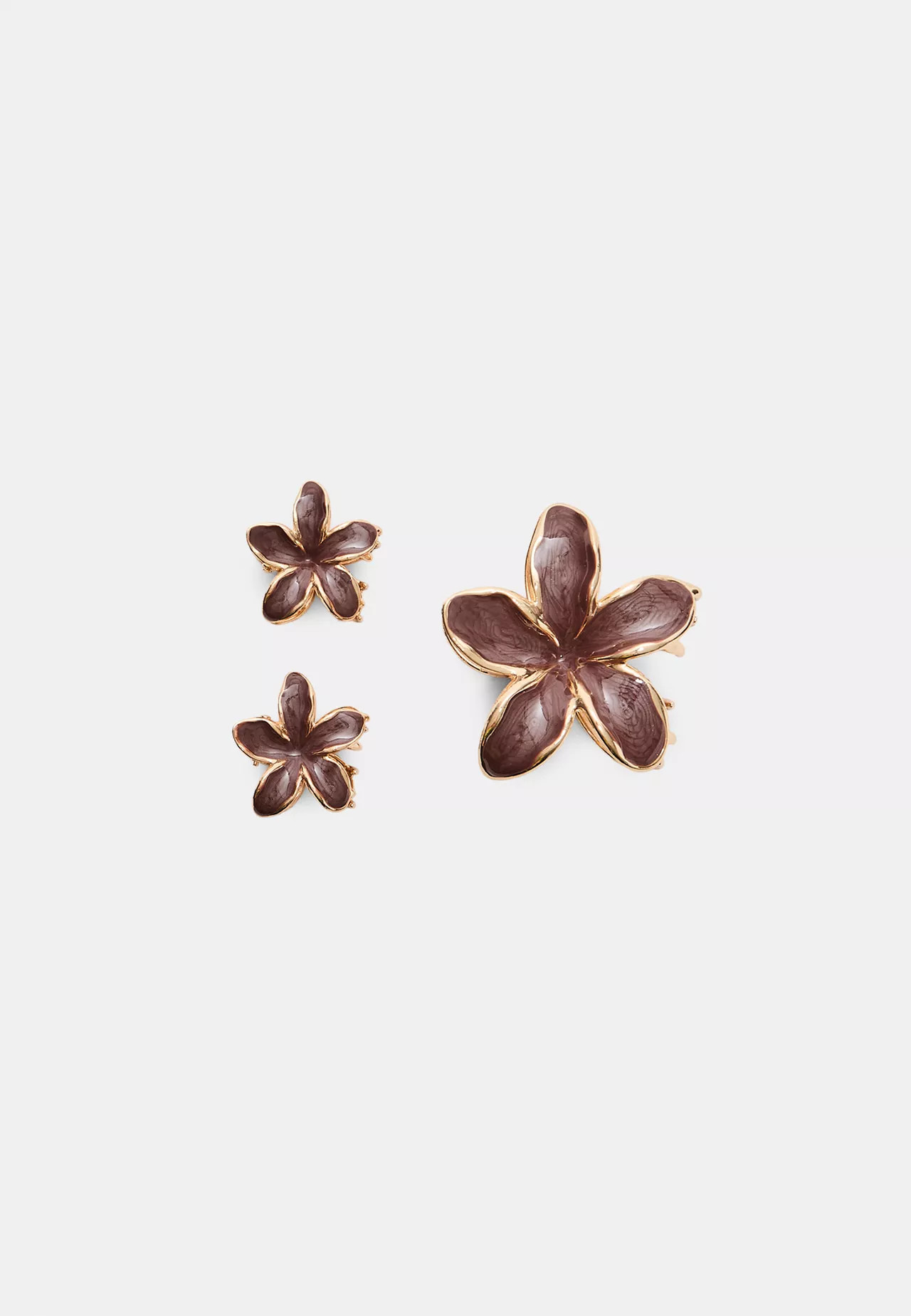 Pack of 3 floral hair clips - Women's Latest trends | Stradivarius United Kingdom | Stradivarius (UK)