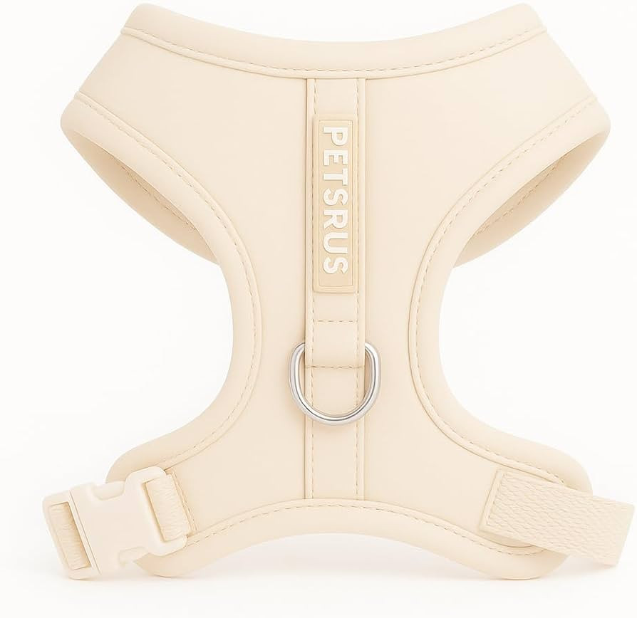 Dog Harness Vanilla Cream Off White Neoprene Leather Design Sport Small Medium Large No Pull Refl... | Amazon (US)