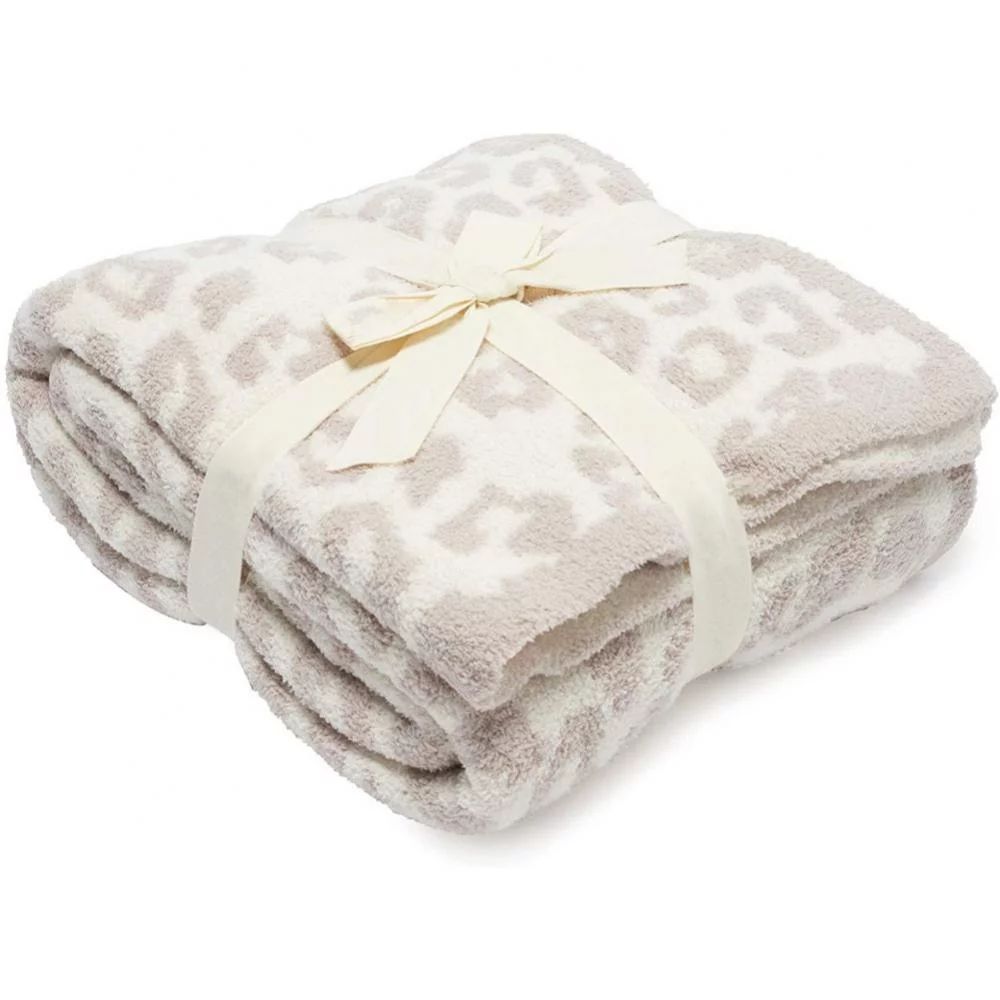 Soft Fuzzy Fluffy Leopard Knitted Throw Blanket,Cozy Plush Fleece Comfy Microfiber Blanket for Co... | Walmart (US)