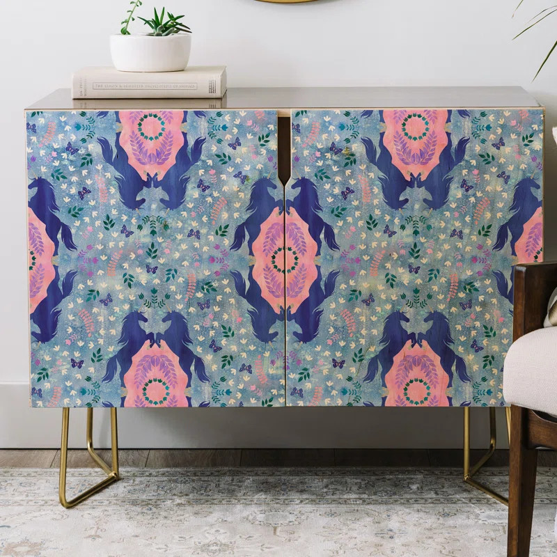 Schatzi Unicorn Damask Credenza | Wayfair Professional