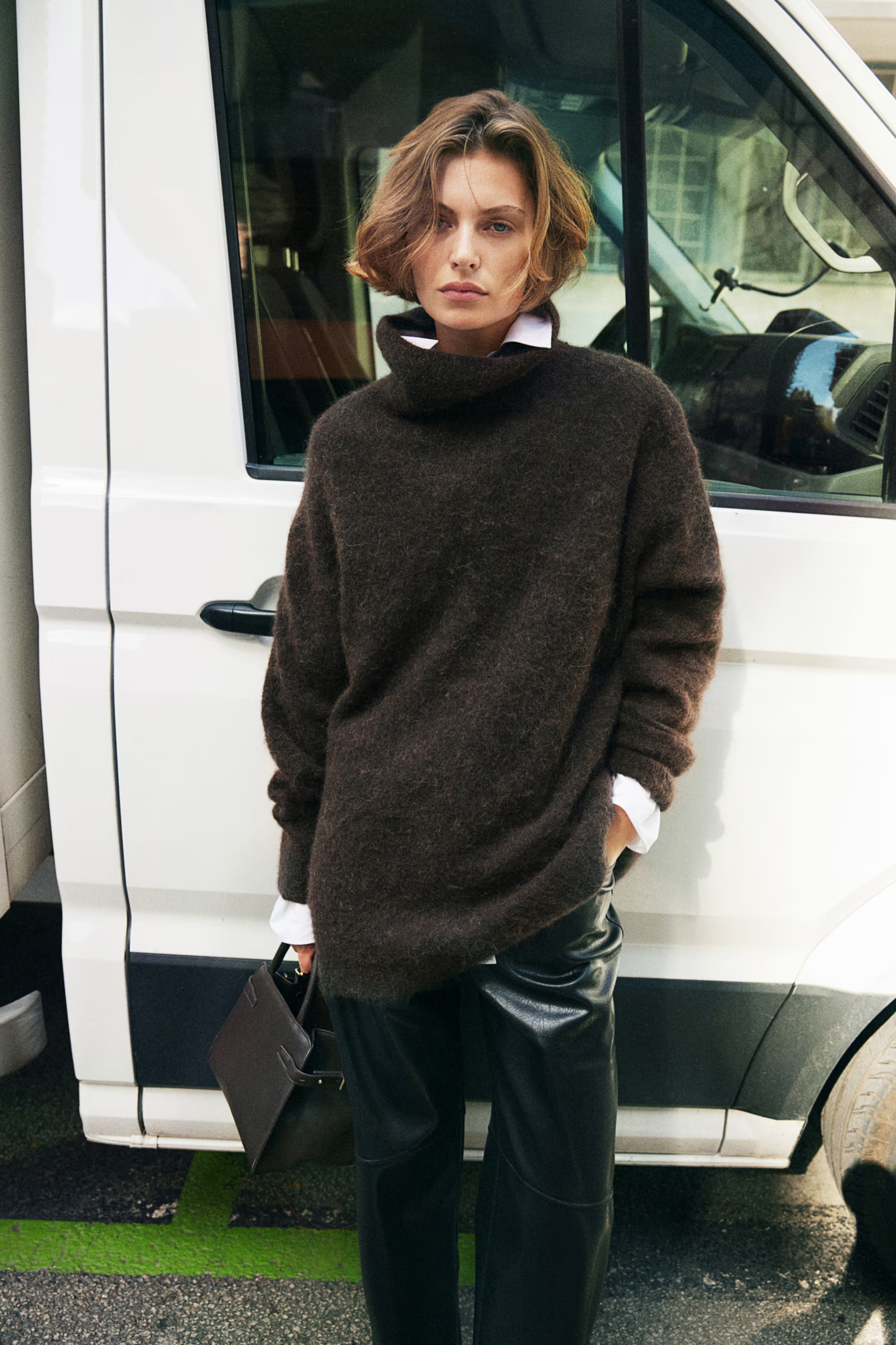 Alpaca-Blend Mock-Turtleneck Sweater | H&M (US + CA)