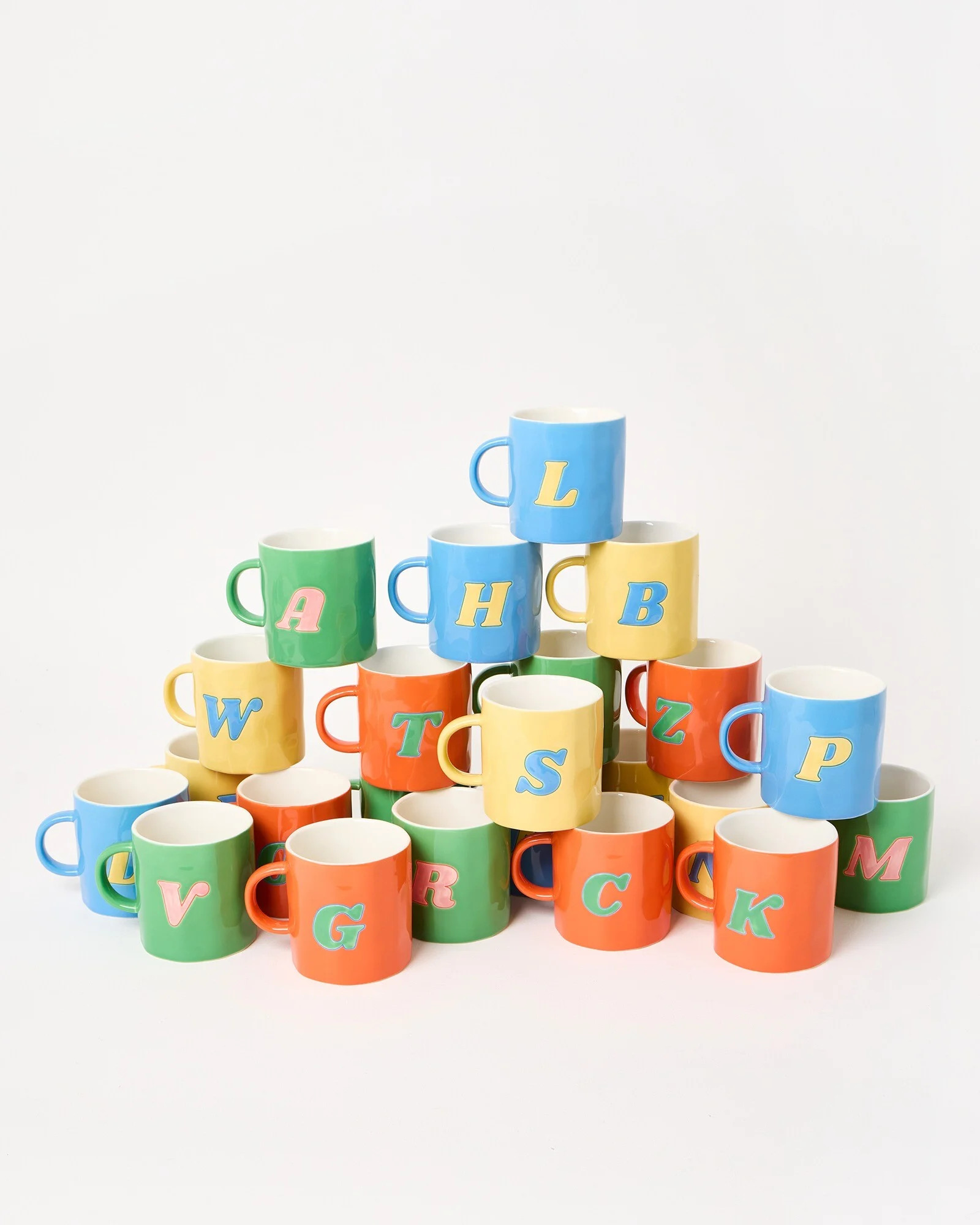 Ola Ceramic Alphabet Initial Mugs | Oliver Bonas | Oliver Bonas (Global)