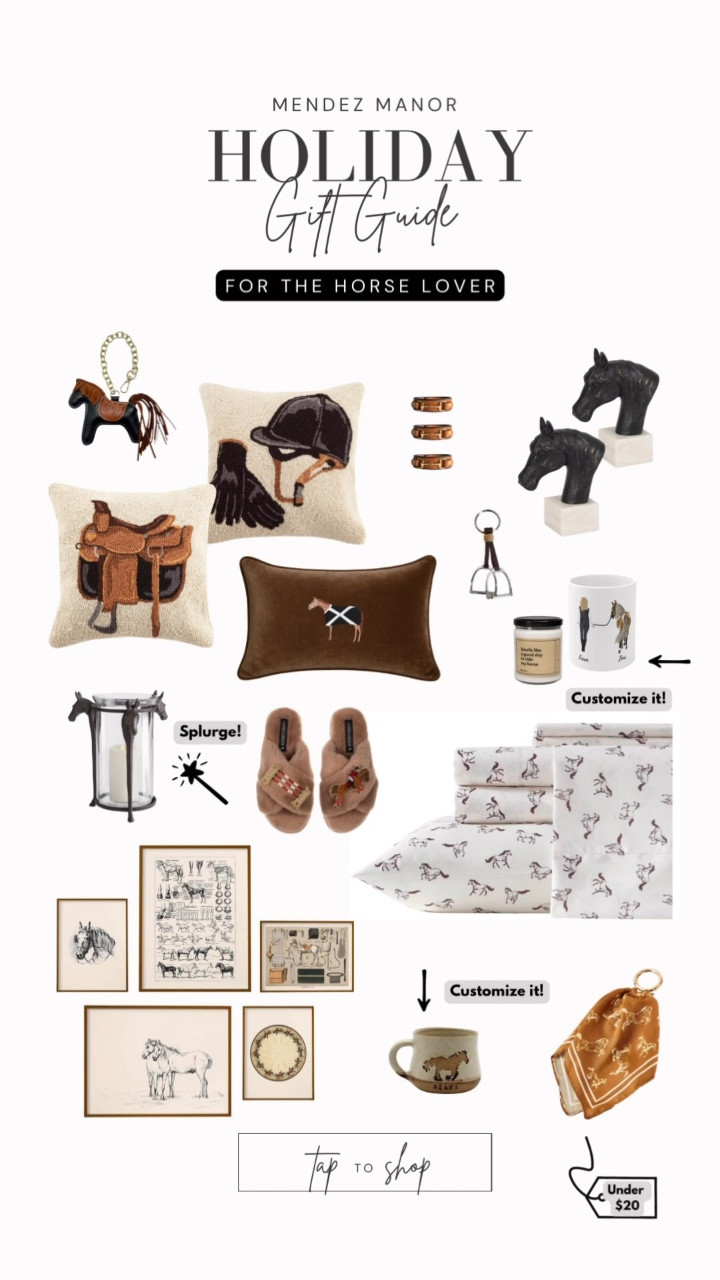 Gift guides are here! Starting with my picks for horse lovers, home chefs and all the hosts and hostesses this season. 🤗

Check my “Gift Guides” section at the top of my LTK profile for complete gift guides with even more ideas linked. 👍🏻

#hosting #hostessgift #giftguide #christmas #decor #stockingstuffers #pillows #equestrian #slippers #bookends #sheetset #kitchen #cooking 

#LTKGiftGuide #LTKHoliday #LTKSaleAlert