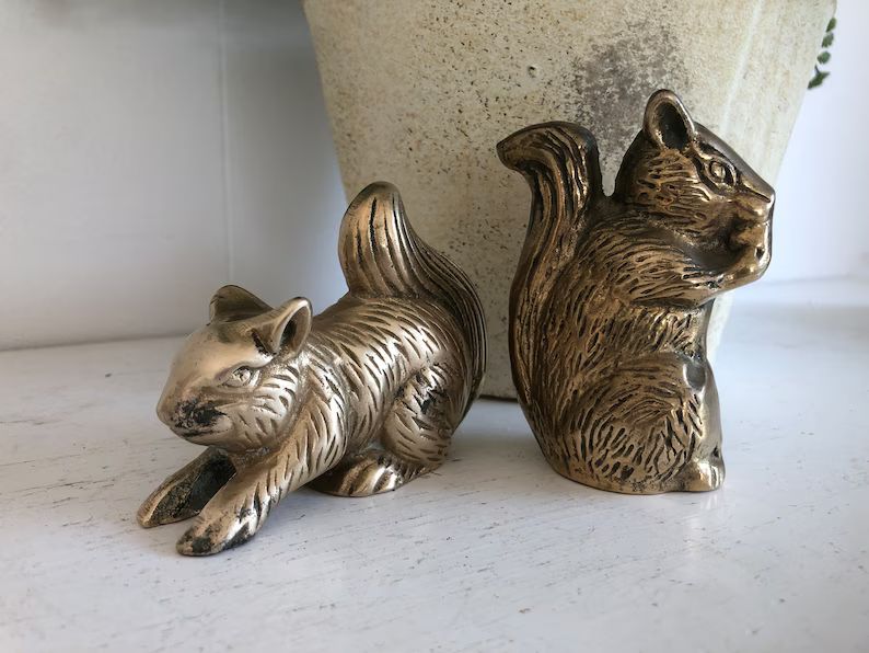 Large Brass Squirrels - Etsy | Etsy (US)