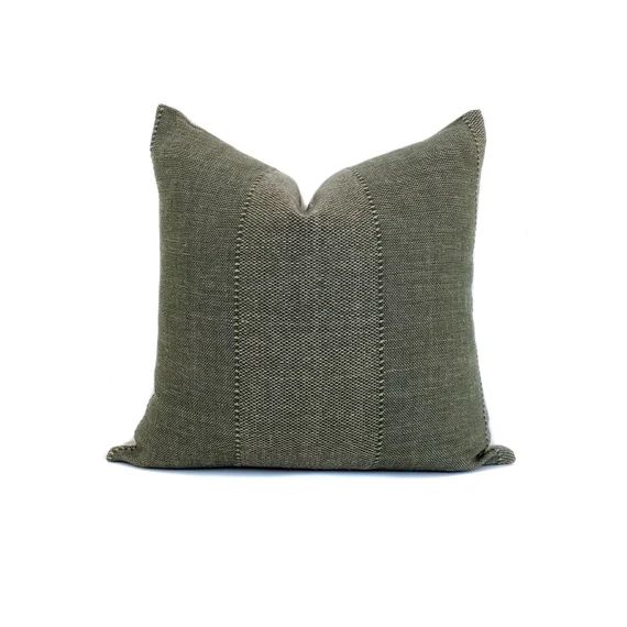 Caravane Delta Designer Pillow Cover , Throw Pillows, Decorative Pillow Covers, Olive Green Pillo... | Etsy (US)