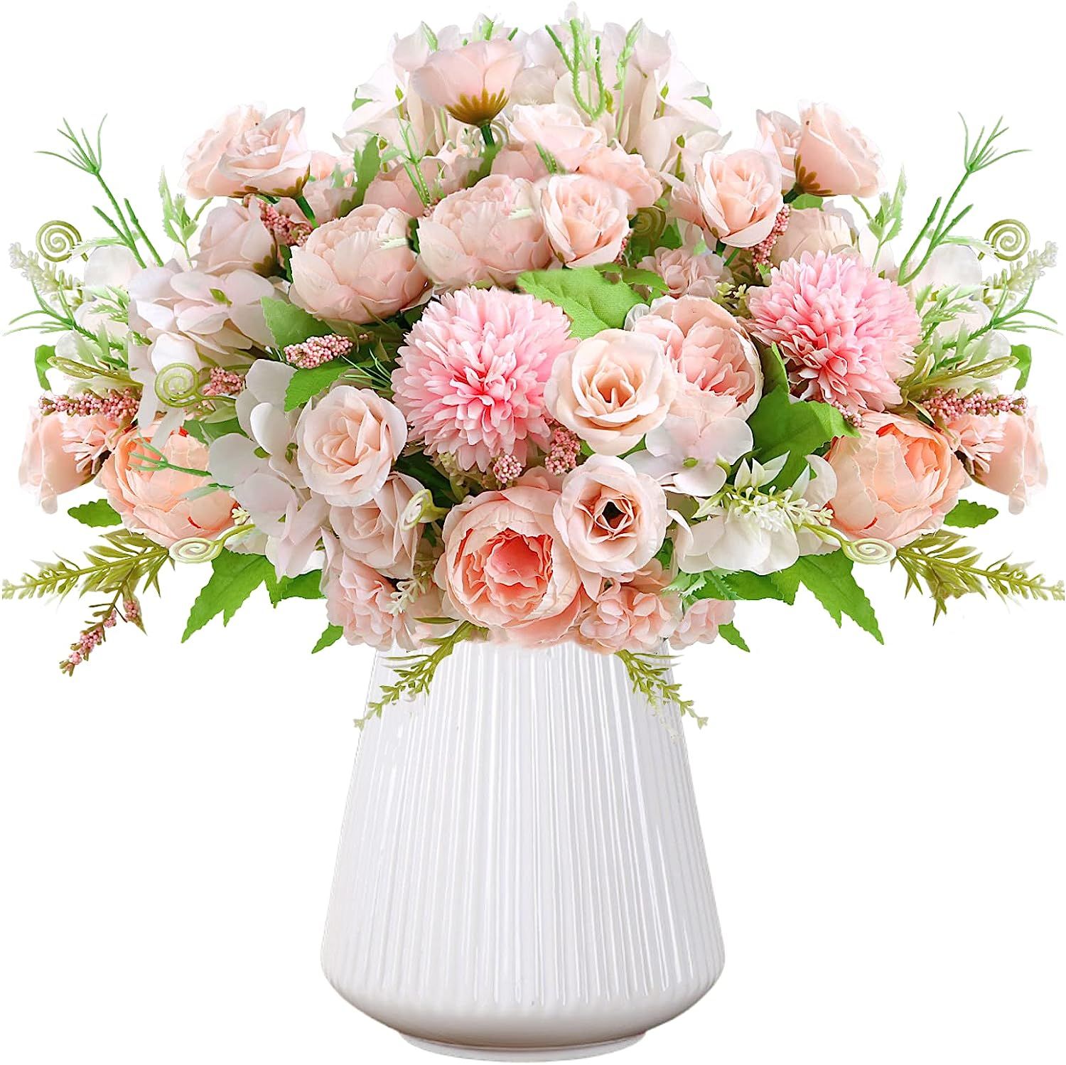 ASTRYAS Artificial Flowers, 2PCS Pink Artificial Peonies Bulk Fake Peony for Decoration Silk Flow... | Amazon (US)