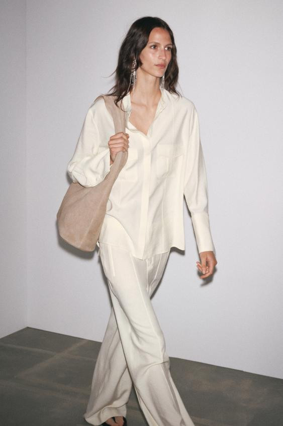 SPLIT LEATHER SHOULDER BAG | Zara US