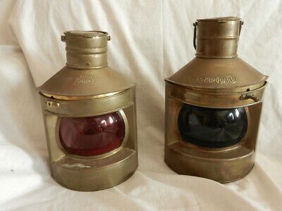 Port and Starboard Brass Nautical Oil Lanterns, Ship Lights  | eBay | eBay US