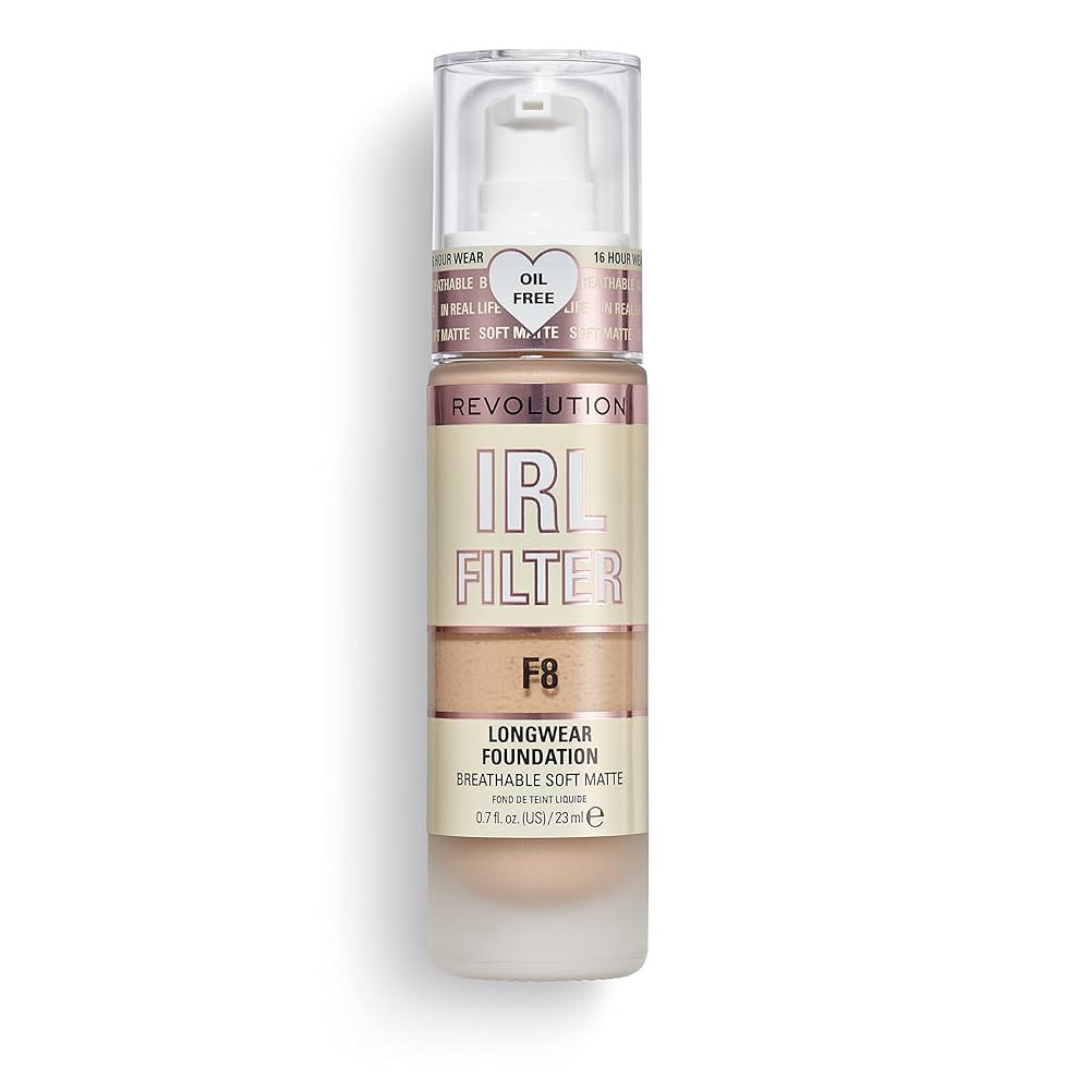 Revolution, IRL Filter Longwear Foundation, Soft & Breathable Formula, Medium to Full Coverage, M... | Amazon (US)