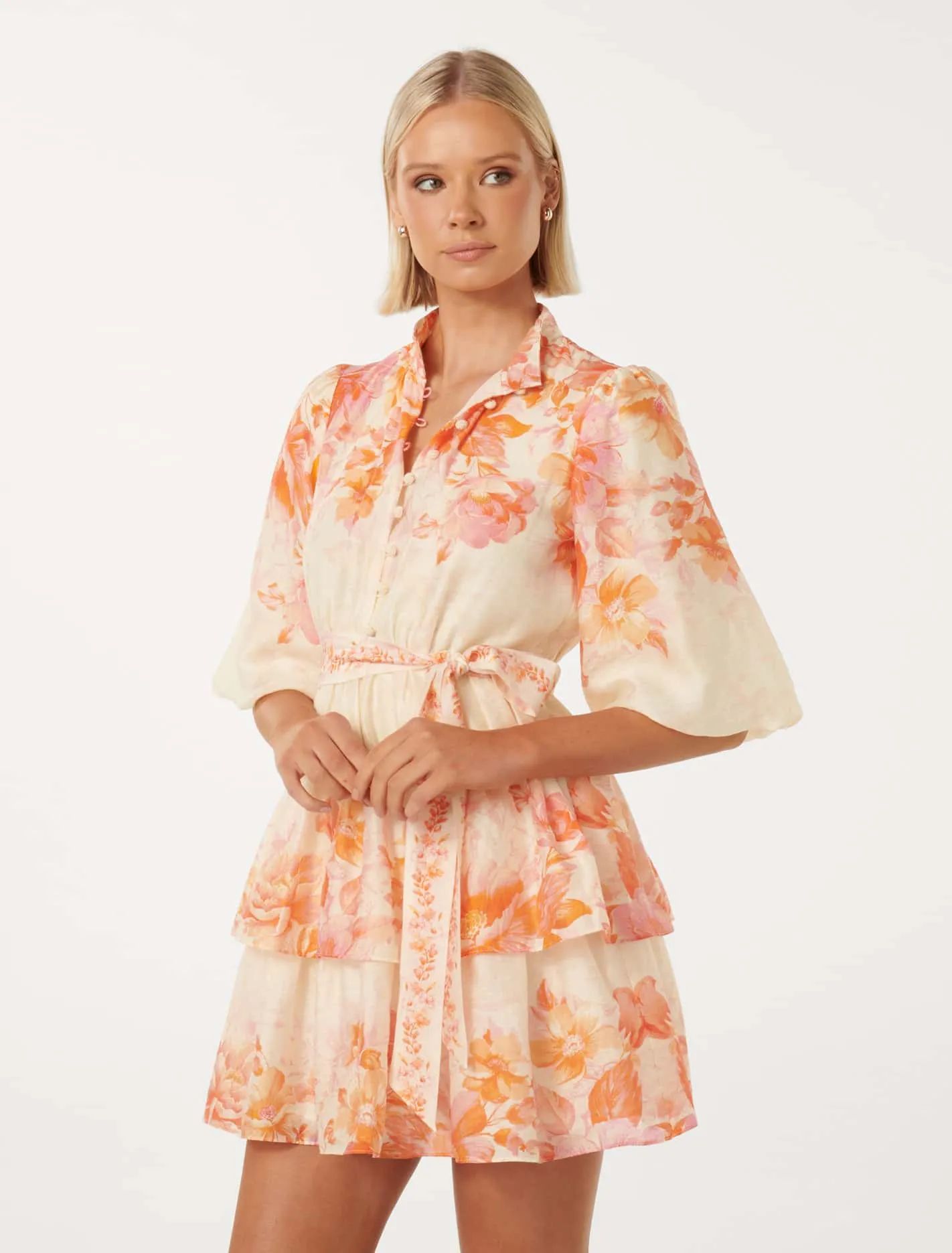 Isla Printed Tiered Mini Dress | Ever New (CA)