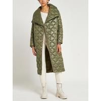 River Island Diamond Quilted Padded Jacket-sage | Very (UK)