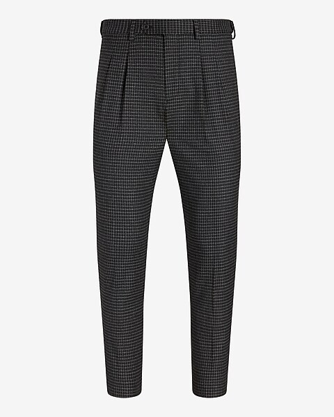 Slim Black & White Checkered Suit Pant | Express