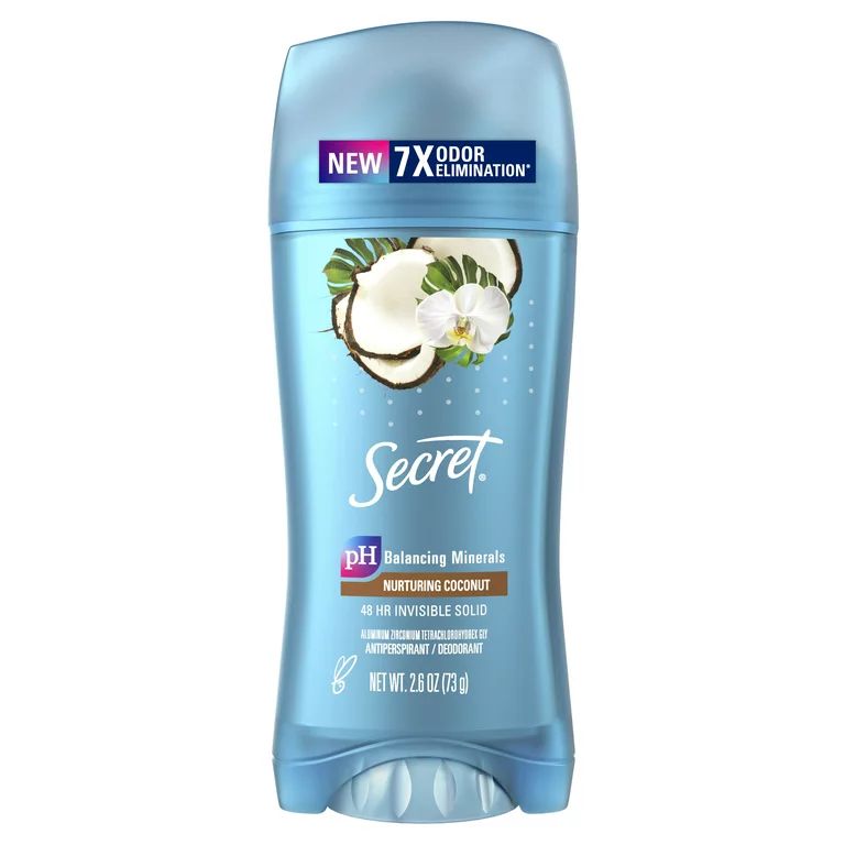 Secret Invisible Solid Antiperspirant Deodorant, Coconut Scent, 2.6 oz | Walmart (US)