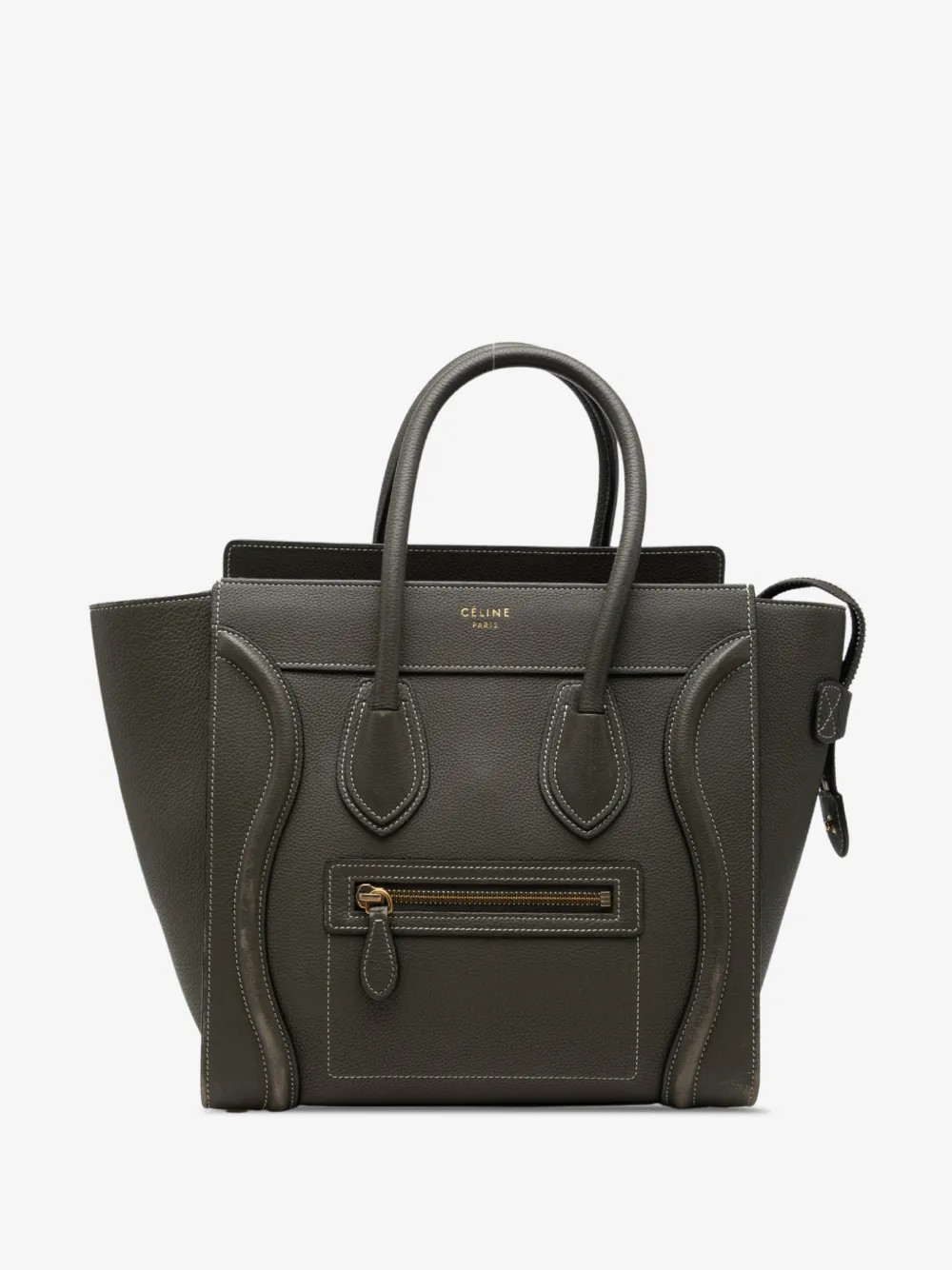 Celine Pre-Owned 2017 Micro Drummed Calfskin Luggage tote bag - Grey | Farfetch Global
