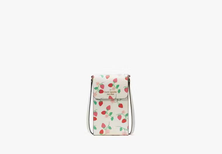 Strawberry Vine North South Phone Crossbody | Kate Spade Outlet