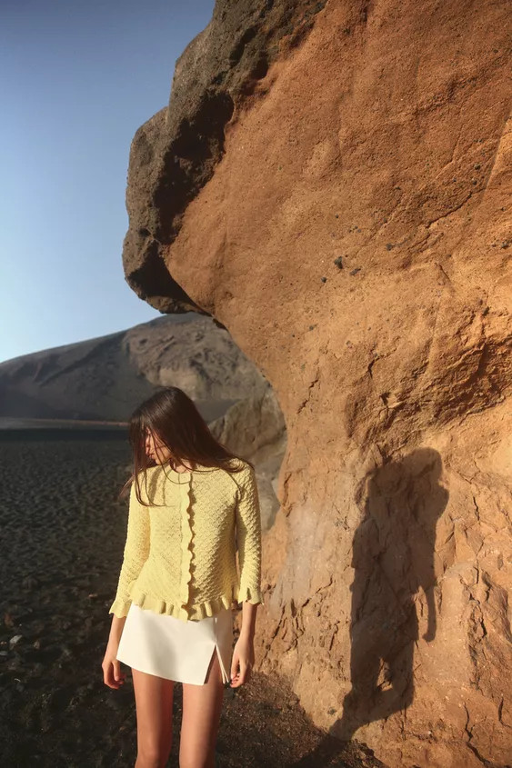 RUFFLED KNIT CARDIGAN | Zara US