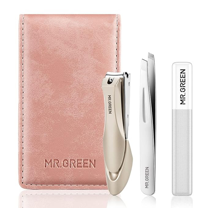 MR.GREEN Nail Clipper 3Pcs Set, Stainless Steel Manicure Pedicure Set with Nail Clippers, Glass N... | Amazon (US)