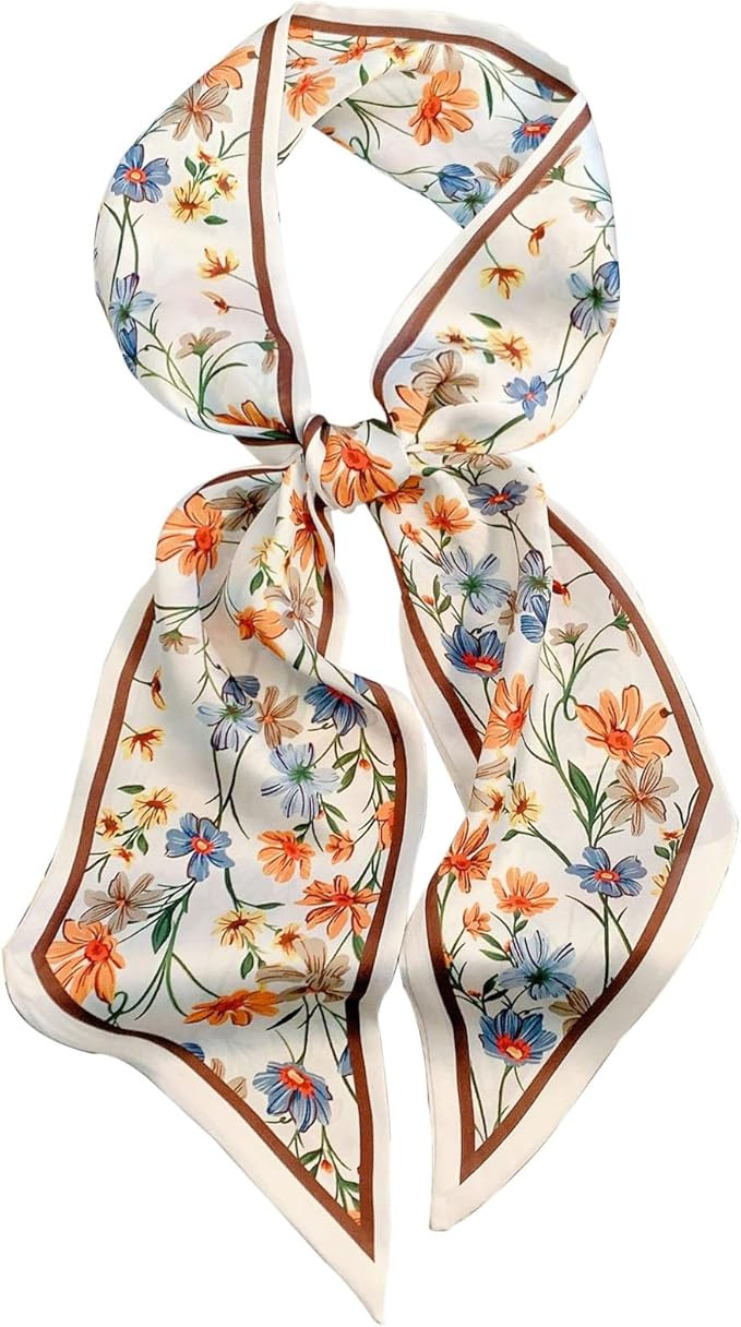 Hioyiwes Head Scarf Fashion Satin Scarf For Hair Beach Head Wraps Neck Scarf Headscarf Woman Scar... | Amazon (US)