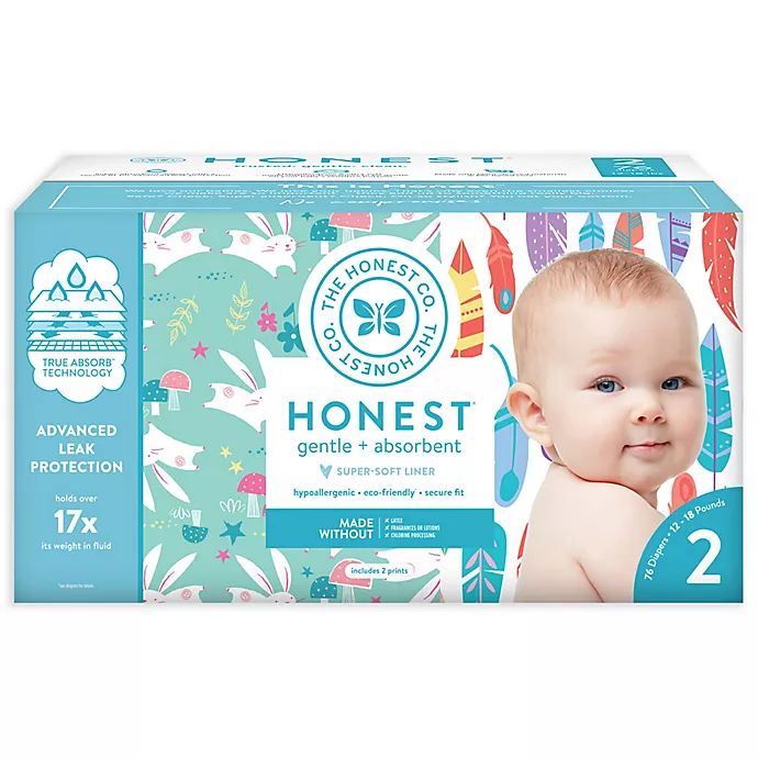 The Honest Company® Feathers and Bunnies Size 2 76-Count Disposable Diapers | buybuy BABY | buybuy BABY