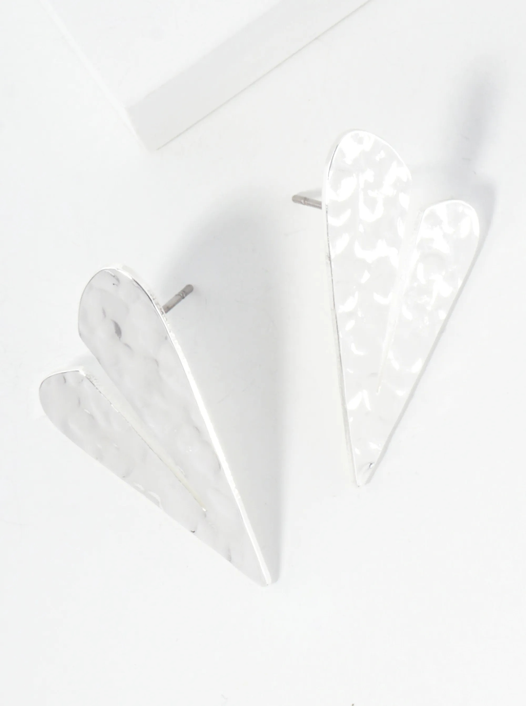 Hammered Silver Organic Hearts | Erin McDermott Jewelry