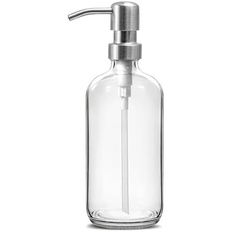 ARKTEK Glass Soap Dispenser - Clear Dish for Kitchen, Refillable Liquid Hand with Rust Proof Stai... | Amazon (US)