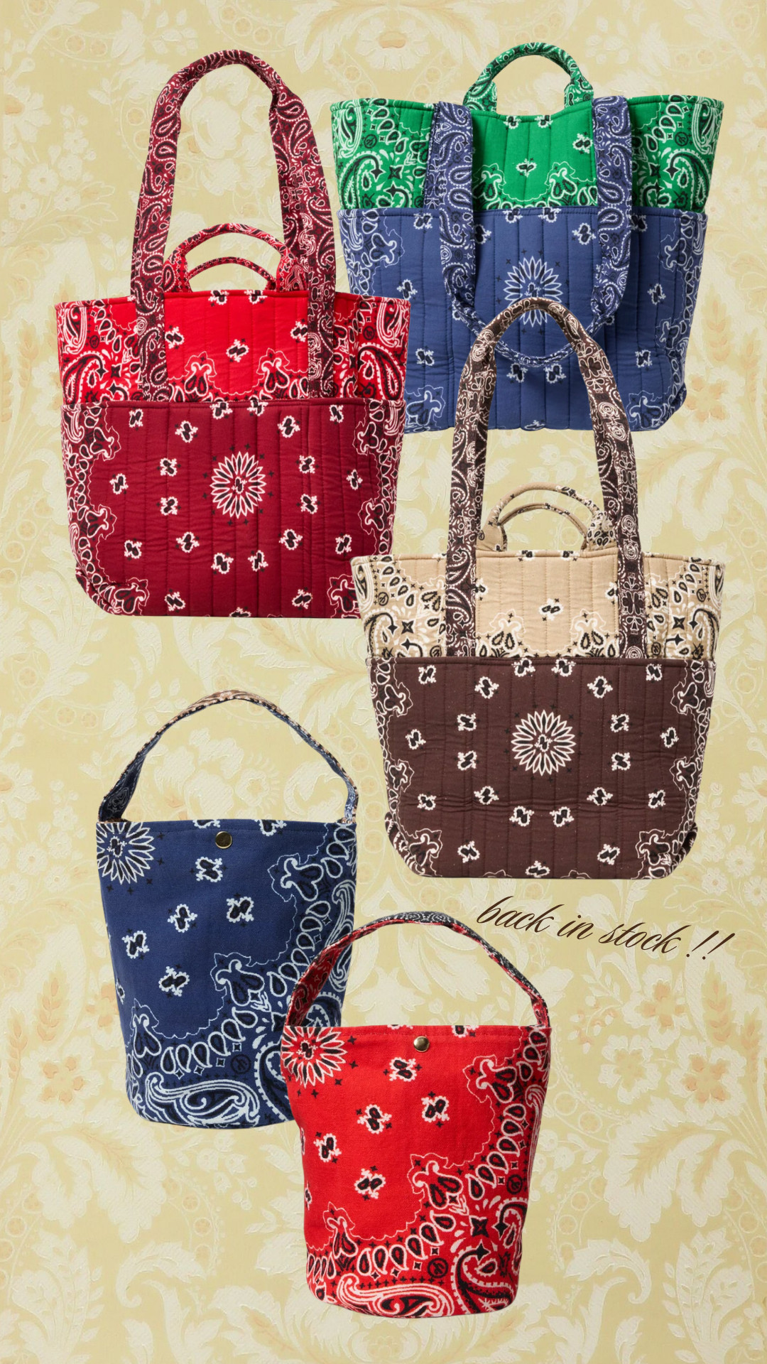 evereve bandana bags !! back in stock !! 

 