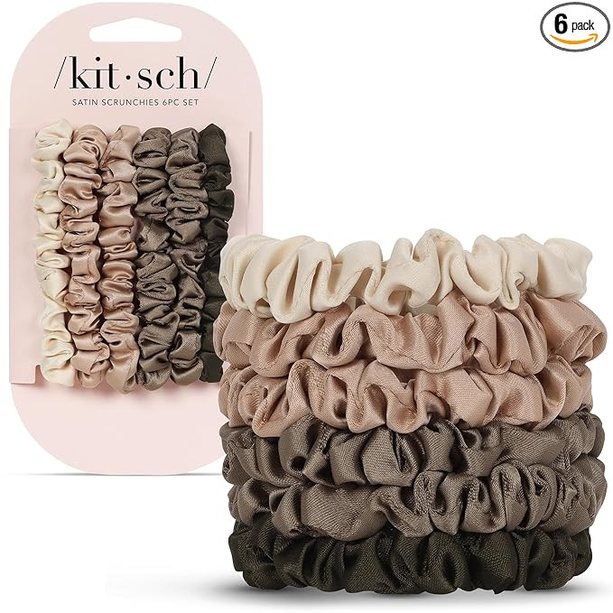 Kitsch Ultra-Petite Satin Scrunchies for Women - No Crease, Frizz-Free Sleep | Softer Than Silk S... | Amazon (US)