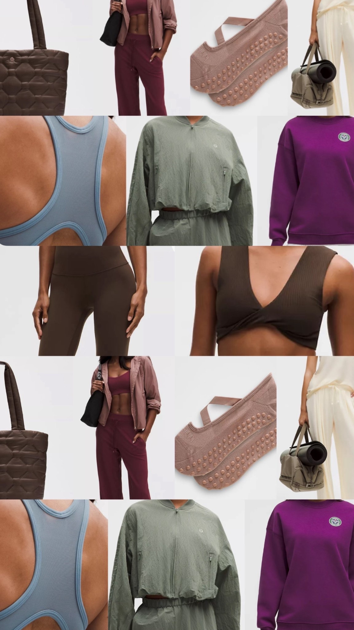 Lululemon new arrivals 
Love these new colors like blues and sage green 🤍🔗
Sports bra 
Leggings 