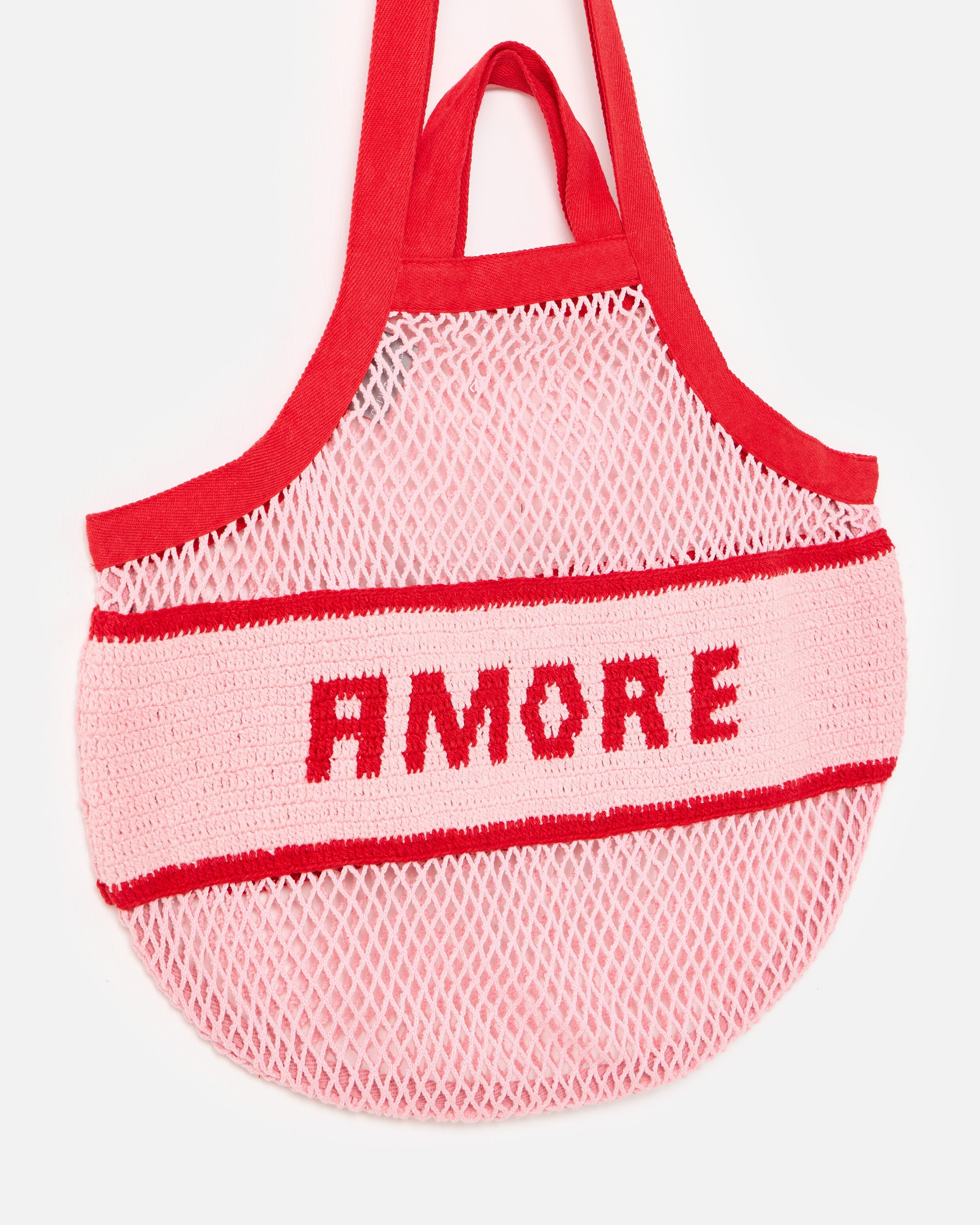 Pink & Red Amore Net Shopper Bag | Oliver Bonas | Oliver Bonas (Global)