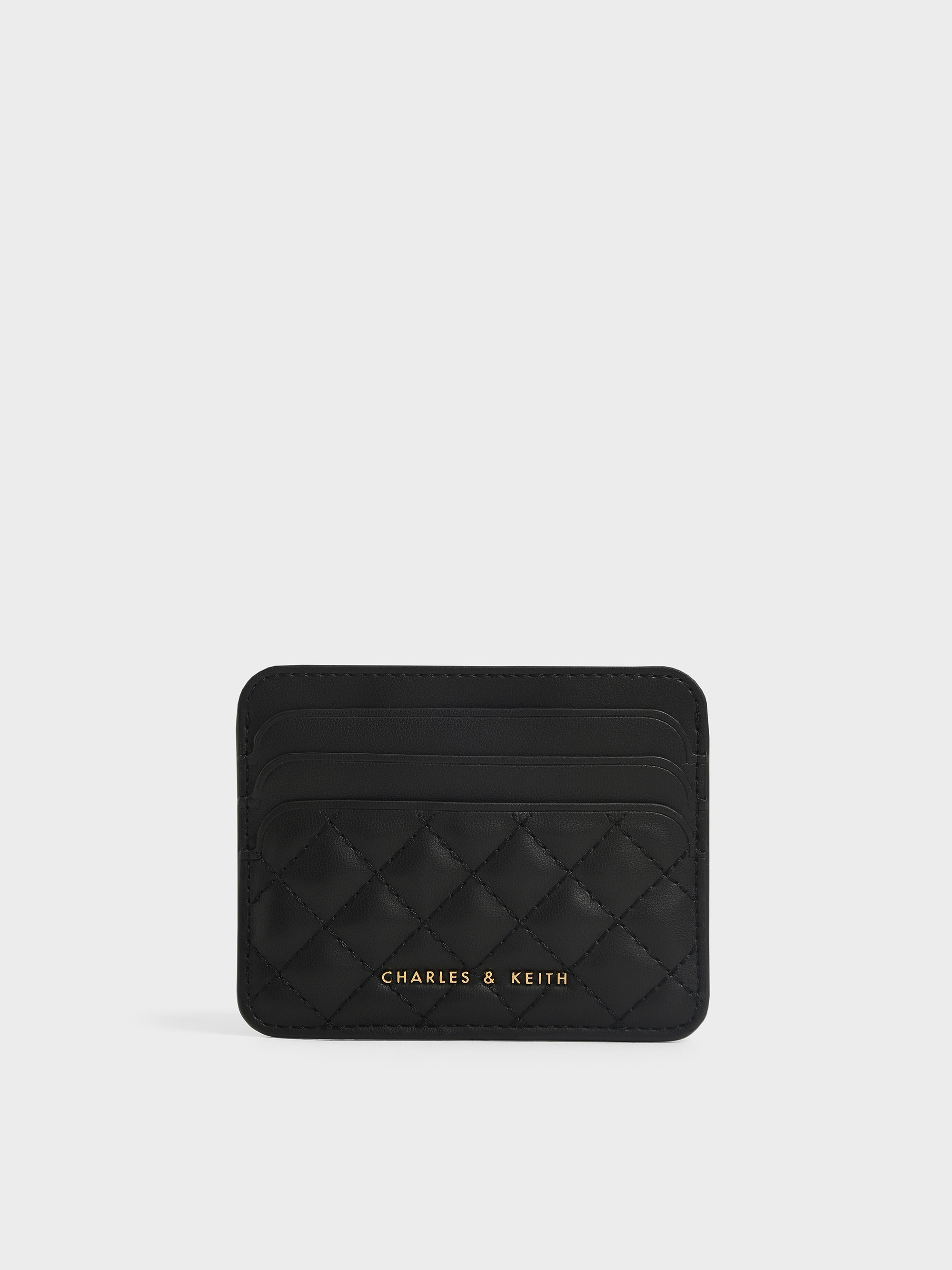 Black Cleo Quilted Card Holder | CHARLES & KEITH | Charles & Keith EU