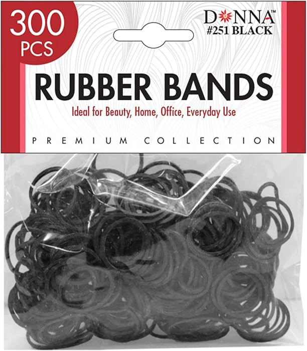 DONNA 300PCS Small Black Rubber Bands for Hair – Strong Elastic Hair Ties for Braids, Twists, L... | Amazon (US)