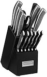 Cuisinart C77SS-15P Graphix Collection 15-Piece Cutlery Knife Block Set, Stainless Steel | Amazon (US)