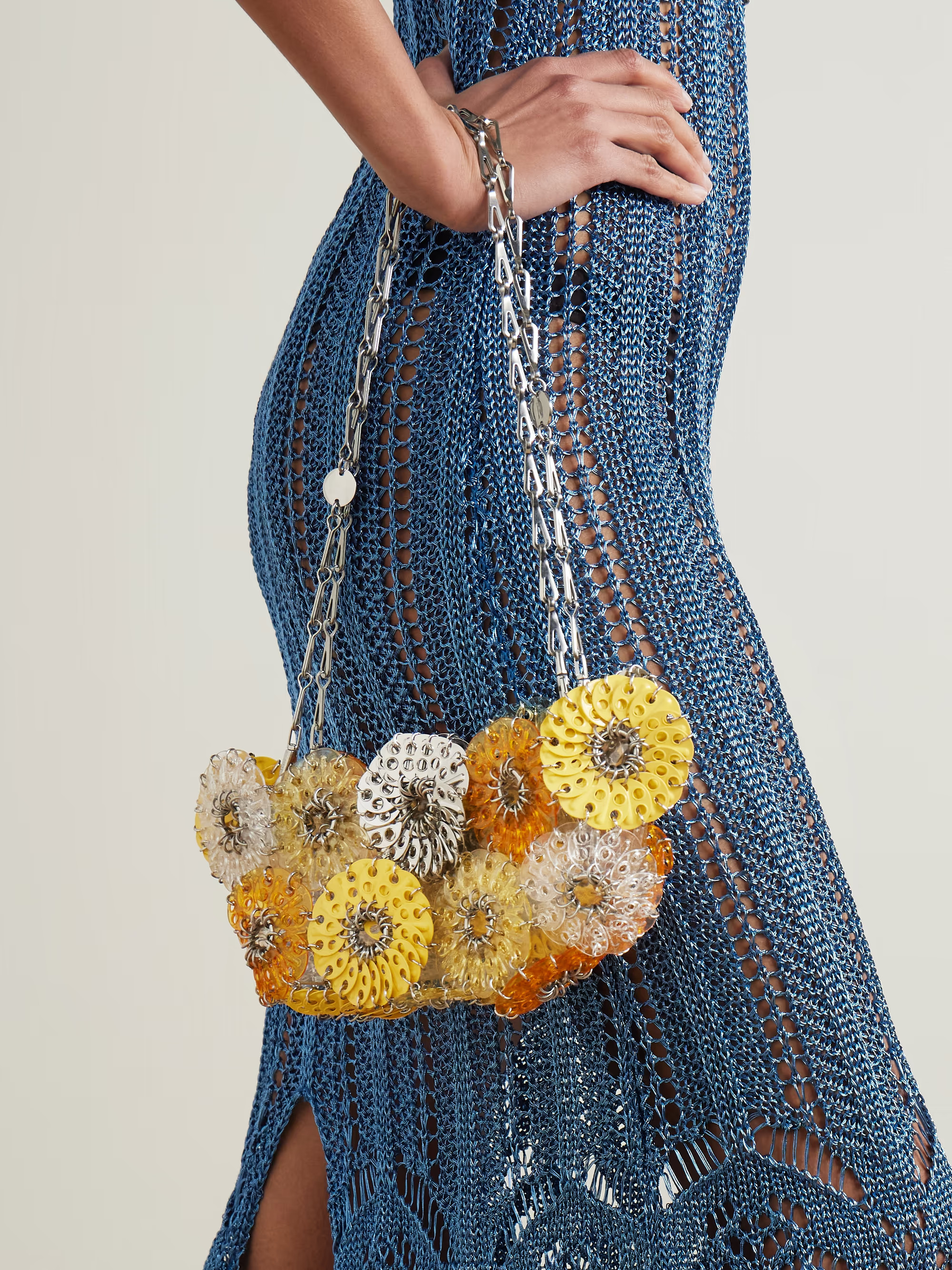 Acrylic and chainmail shoulder bag - orange - One Size | NET-A-PORTER (US)