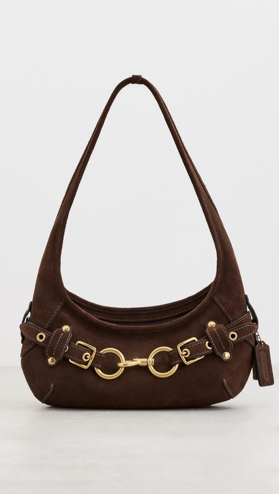 Belted Ergo Suede Shoulder Bag 26 | Shopbop