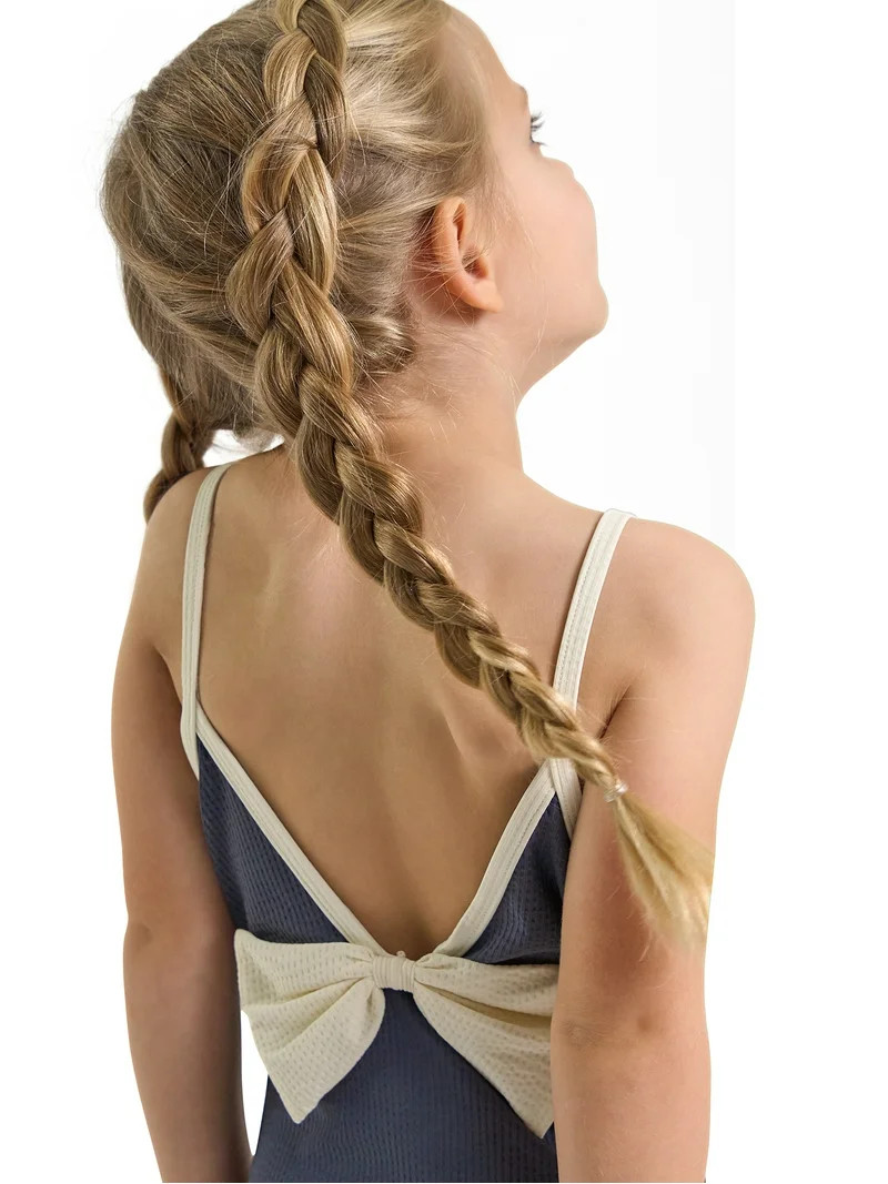 Modern Moments by Gerber Baby and Toddler Girl One-Piece Swimsuit with Bow, 0/3M-5T | Walmart (US)