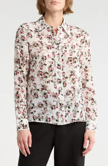 Alice + Olivia Willa Floral Placket Button-Up Shirt | Nordstromrack | Nordstrom Rack