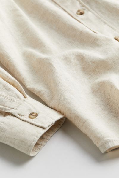 Long-sleeved Linen-blend Shirt | H&M (US + CA)