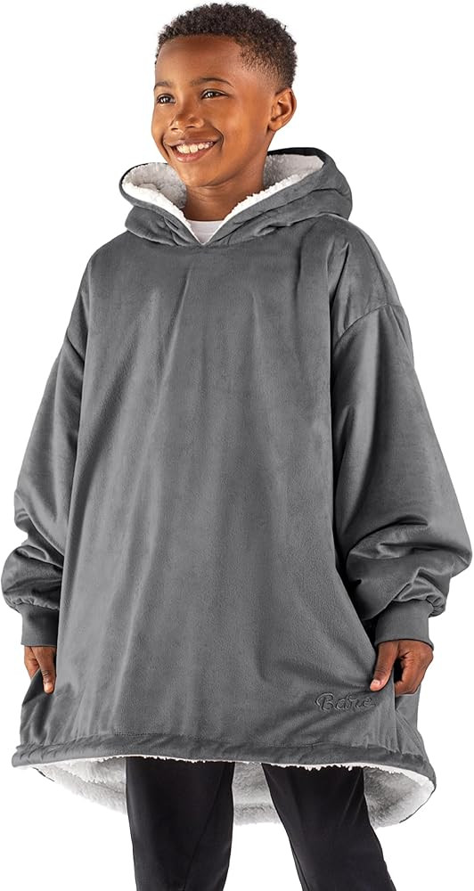 Bare Home Wearable Blanket Hoodie - Soft Plush Sherpa - Warm and Cozy - Oversized Wearable Blanke... | Amazon (US)