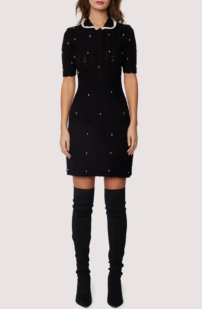 Perla Imitation Pearl Minidress | Nordstrom