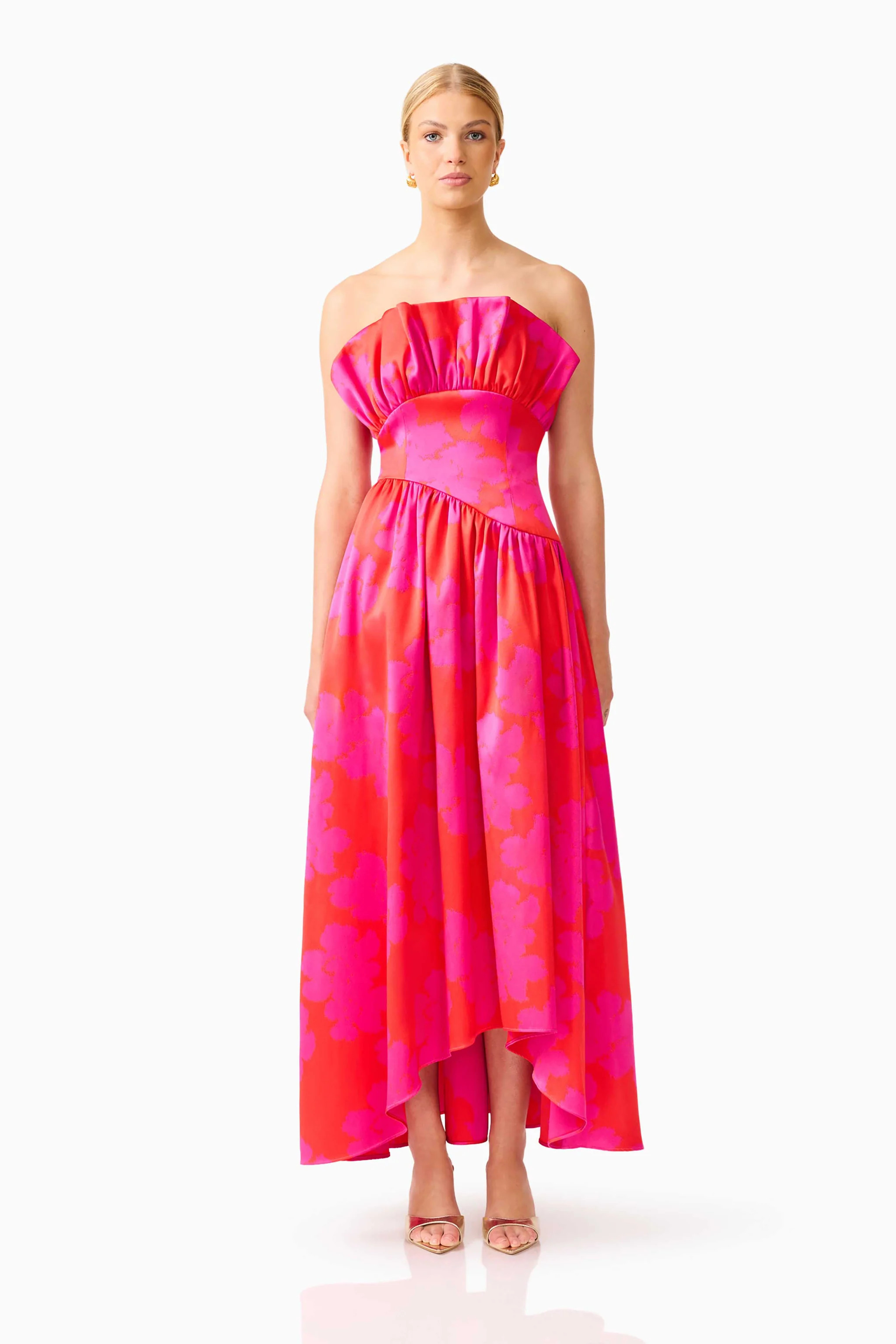Laurel Sleeveless Maxi Dress in Pink & Red | Shop.app